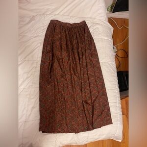 Ralph Lauren Paisley Maxi Skirt - Red and Green